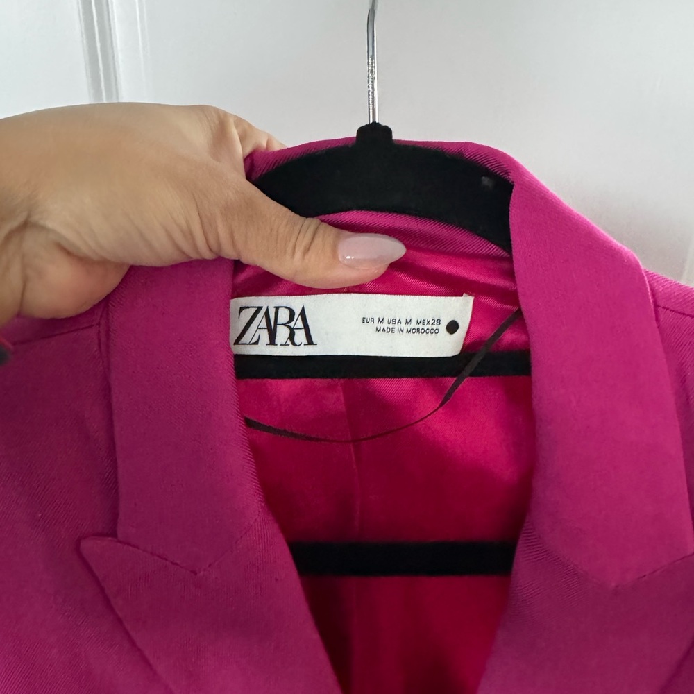 Zara Fuchsia Double-Breasted Blazer - Picture 3 of 3